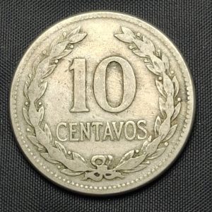 El Salvador - 1925 - 10 Centavos - Km#130 - Níquel - F