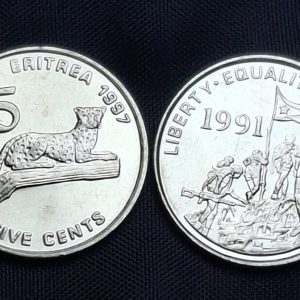 Eritrea - 1997 - 5 Cents - Acero - BU