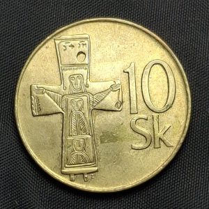 Eslovaquia - 1995 - 10 Coronas - Km#11.1 - Latón - XF