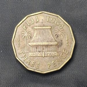 Fiji - 1964- 3 Pence - Km#22 - Latón - VF
