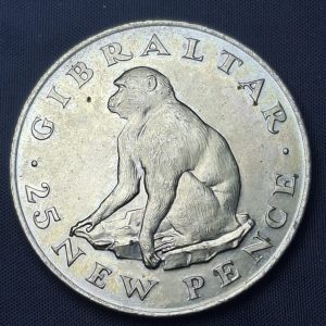 Gibraltar - 1971 - 25 Pence - Km# 5 - Mono 38,5 mm - Níquel - Unc