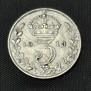 Gran Bretaña - 1913 - 3 Pence - Km# 813 - Plata - VF