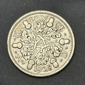 Gran Bretaña - 1928 - 6 Pence - Km# 832 - Plata - VF