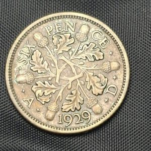 Gran Bretaña - 1929 - 6 Pence - Km# 832 - Plata - VF