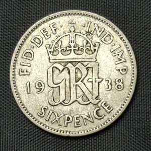 Gran Bretaña - 1938 - 6 Pence - Km# 852 - Plata - VF