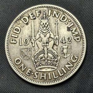 Gran Bretaña - 1942 - 1 Schilling - Km# 854 - Plata - VF