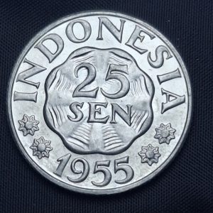 Indonesia - 1955 - 25 Sen - Aluminio - BU