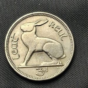 Irlanda - 1942 - 3 Pence - Km# 12a - Níquel - XF