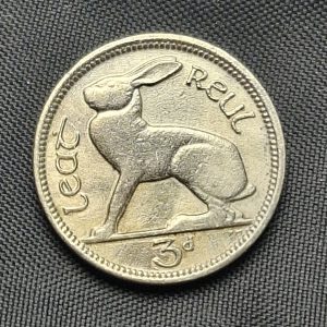 Irlanda - 1943 - 3 Pence - Km# 12a - Níquel - XF