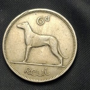 Irlanda – 1953 – 6 Pence – Km# 13a – Níquel – XF