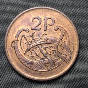 Irlanda – 1988 – 2 Pence – Km# 21 – Cobre – Unc