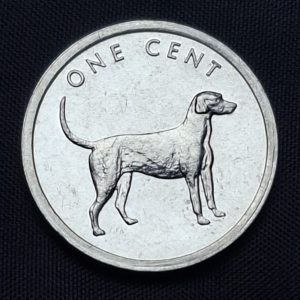 Islas Cook - 2003 - 1 Cent - Km# 421 - Perro Pointer - Aluminio - Unc