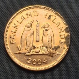 Islas Falkland - 2004 - 1 Penny - Pingüinos - Cobre- XF