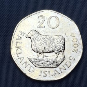 Islas Falkland – 2004 – 20 Pence – Km# 134 - Oveja – Níquel- XF