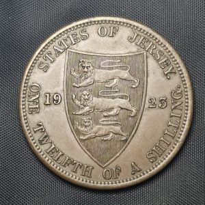 Jersey - 1923 - 1/12 Shilling - Km# 12 - Cobre - XF
