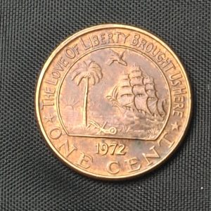 Liberia - 1972 - 1 Cent - Cobre - XF