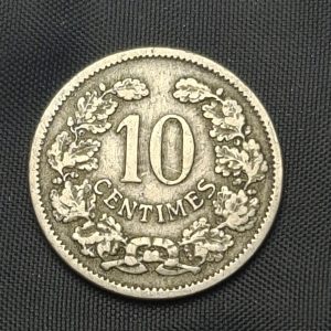 Luxemburgo - 1901 - 10 Centimes - Km# 25 - Níquel - VF