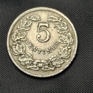 Luxemburgo - 1908 - 5 Centimes - Km# 26 - Níquel - VF
