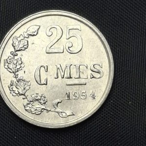 Luxemburgo - 1954 - 25 Centimes - Aluminio - Unc
