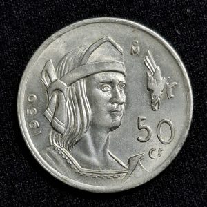 México - 1950 - 50 Centavos - Km# 449 - Plata - XF