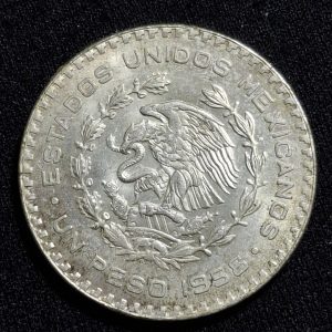 México - 1958 - 1 Peso - Km# 459 - Plata - XF