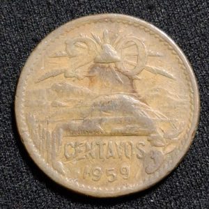 México - 1959 - 20 Centavos - Km# 440 - Bronce - VF