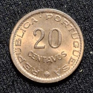 Mozambique – 1973 – 20 Centavos – Km#88 – Cobre - BU