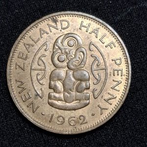 Nueva Zelanda – 1962 – 1/2 Penny – Km# 23.1 – Cobre – AU