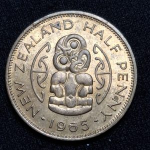 Nueva Zelanda – 1965 – 1/2 Penny – Km# 23.1 – Cobre – Unc