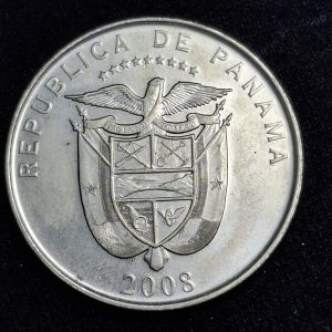 Panamá - 2008 - 1/2 Balboa - Km# 129 - Níquel - Unc