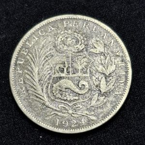 Perú – 1924 – 1/2 Sol – Plata – VF