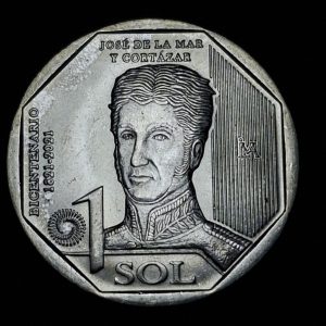 Perú – 2023 – 1 Sol – José de la Mar y Cortázar – Níquel - BU