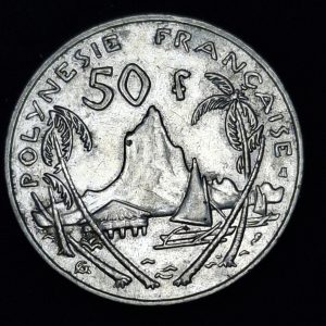 Polinesia Francesa - 1998 - 50 Francos - Km# 13 - Acero - AU