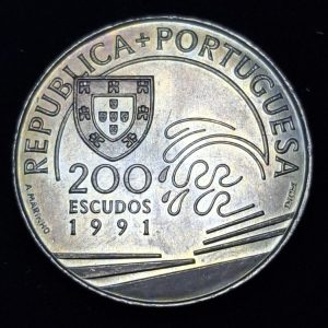 Portugal – 1991 – 200 Escudos – Km# 658 –  Níquel - BU