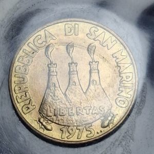 San Marino - 1975 - 20 Liras - Km# 44 - Amor Animal - Bronce - BU