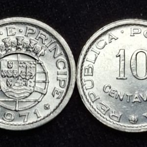 Santo Tomás y Príncipe - 1971 - 10 Centavos - Km# 15a - Aluminio - BU