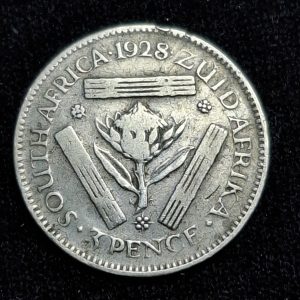 Sudáfrica - 1928 - 3 Pence - Km# 15.1 - Plata - VF