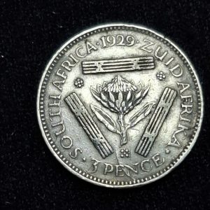 Sudáfrica - 1929 - 3 Pence - Km# 15.1 - Plata - VF