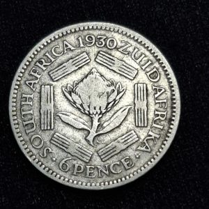 Sudáfrica - 1930 - 6 Pence - Km# 16.1 - Plata - VF