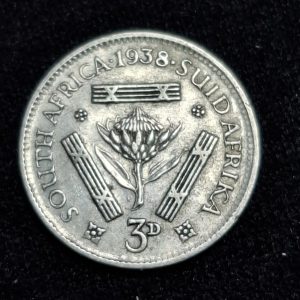 Sudáfrica – 1938 – 3 Pence – Km# 26 – Plata – XF