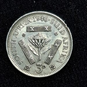Sudáfrica – 1940 – 3 Pence – Km# 26 – Plata – XF