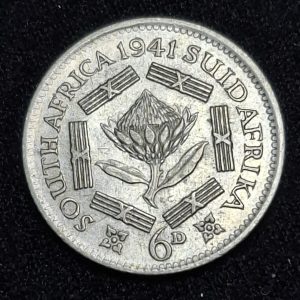 Sudáfrica – 1941 – 6 Pence – Km# 27 – Plata – XF