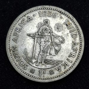 Sudáfrica – 1956 – 1 Schilling – Km# 49 – Plata – VF