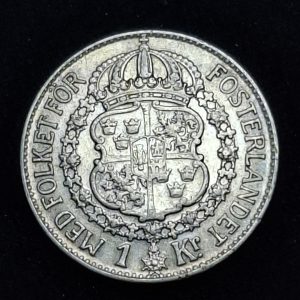 Suecia – 1940 – 1 Corona – Km# 786 - Plata - AU