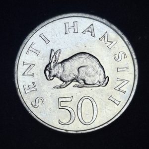 Tanzania - 1989 - 50 Centi - Km# 26 - Conejo - Acero - Unc