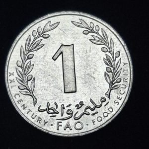 Túnez – 2000 – 1 Millim – Km# 349 – FAO - Aluminio – BU