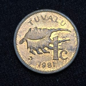 Tuvalu - 1981 - 1 Cent - Km# 1 - País Exótico - Pocas acuñadas - Bronce - Unc