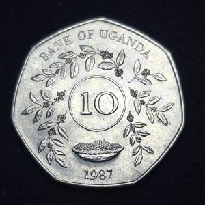 Uganda – 1987 – 10 Schilling – Km# 30 – Acero – Unc