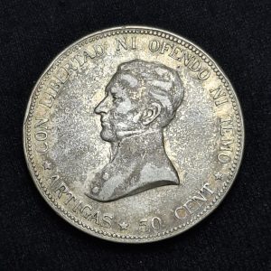 Uruguay - 1916 - 50 Centésimos - Plata - VF