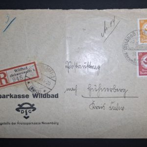 Documento de la WWII - Alemania - Cover - 1937 - Sello y matasellos